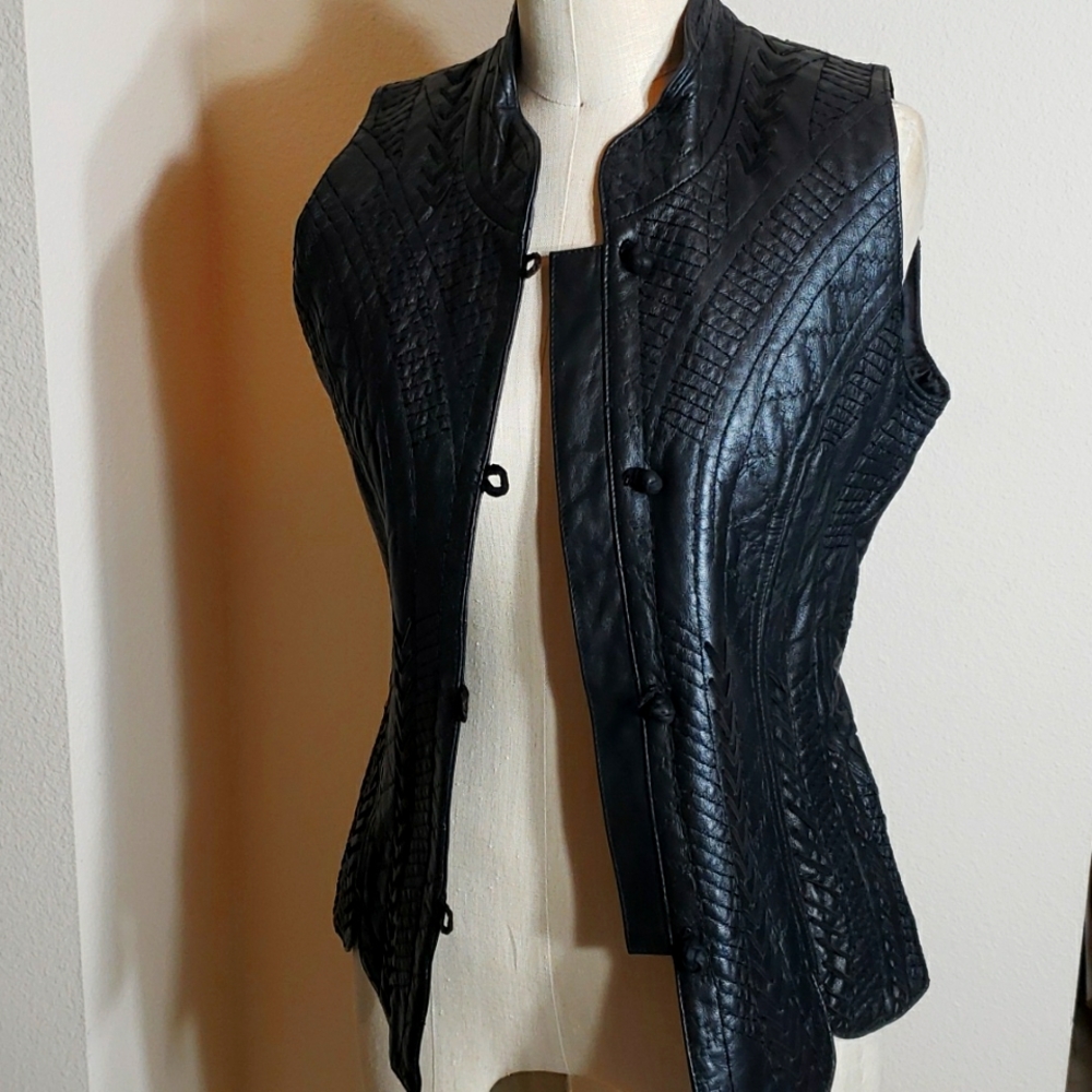 Black Leather Vest